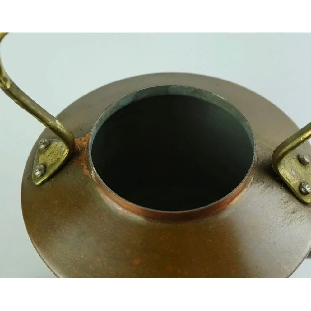 Copral Portugal Copper Tea Kettle Vintage Brass Handle Farmhouse Decor